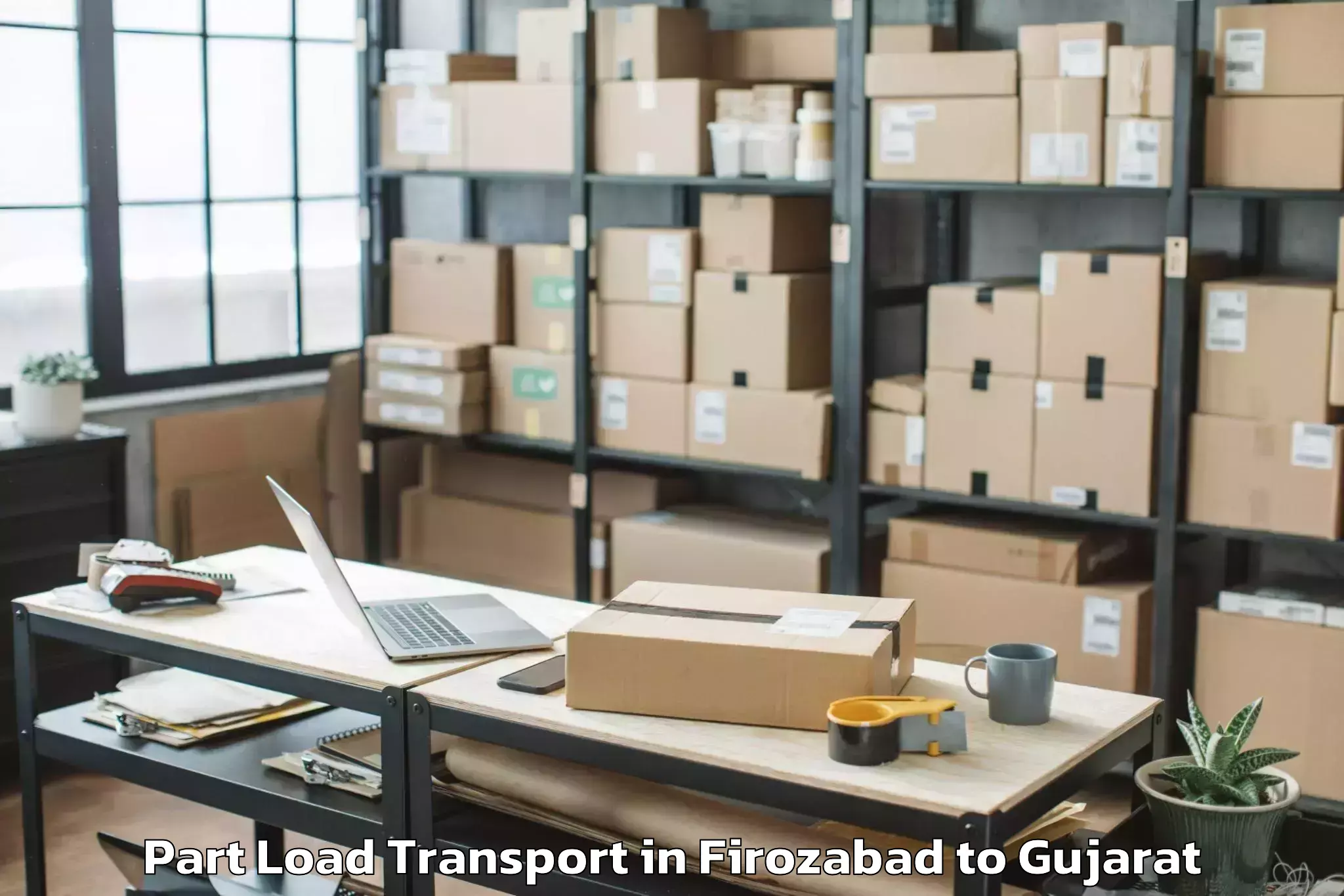 Reliable Firozabad to Bhilad Part Load Transport